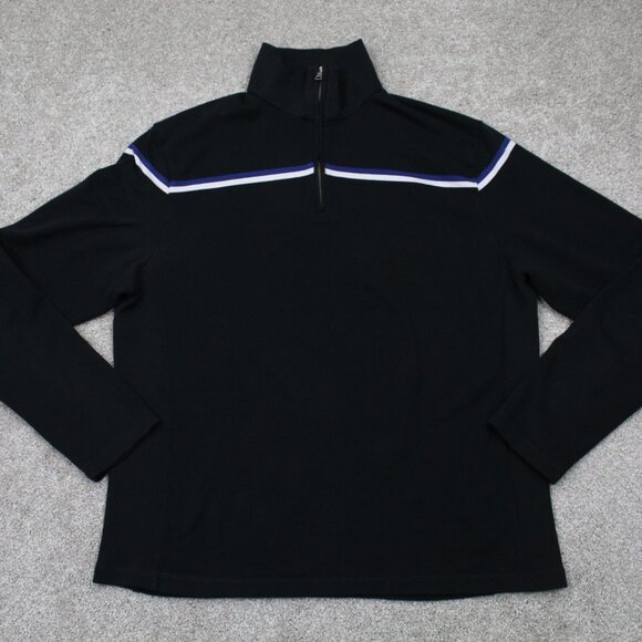 Banana Republic Other - Banana Republic Sweatshirt Adult XL Black 1/4 Zip Mock Neck L/S Stretch Sweater